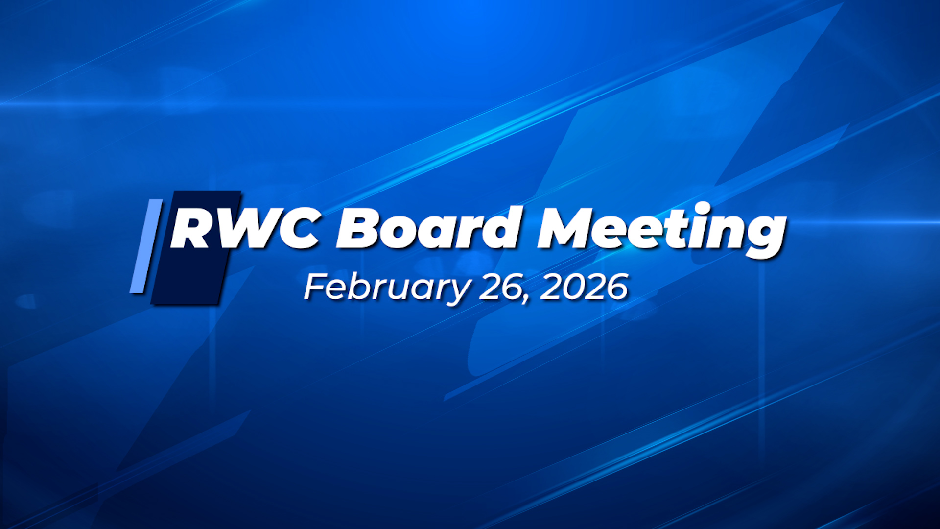 Rossmoor Walnut Creek Board Meeting on February 26, 2026